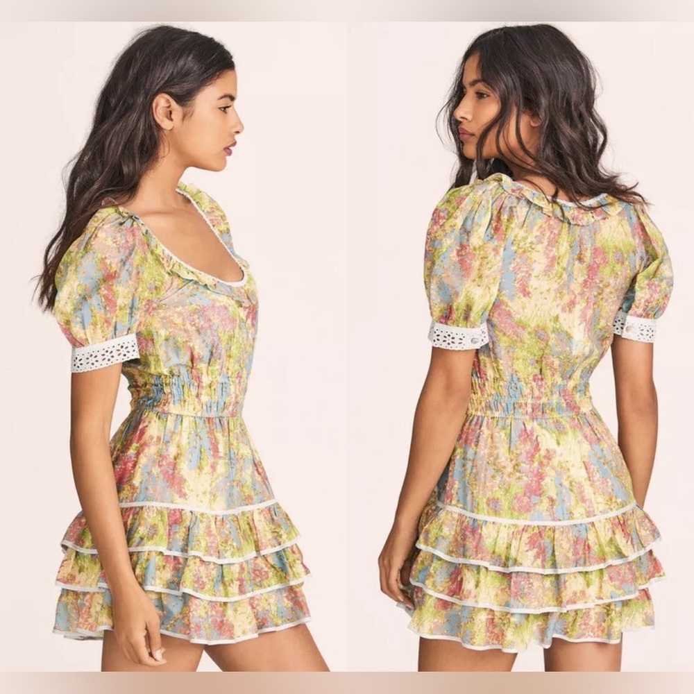 Love Shack Safyia Multicolor Ruffle Dress